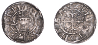 William II (1087-1100), Penny, Cross Fleury and Piles type [BMC V], Romney, Gold, +pillelm re, facing bust, sceptre...