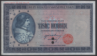 Republika Ceskoslovenska, colour trial 1000 Korun, ND (1945), without serial numbers, red Bradbury Wilkinson seal,...