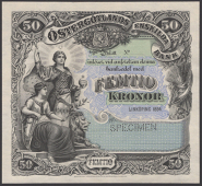 Ostergotlands Enskilda Bank, obverse colour trial for 100 Kronor, Linkoping, 1894, without serial number or...