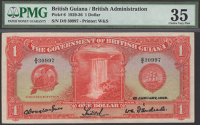 Government of British Guiana, $1, 1 January 1929, serial number D/9 30997, Waddington, McDavid and d’Andrade...