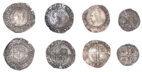 Elizabeth I, Fifth issue, Penny, mm. Greek cross, 0.42g/2h (N 2001; S 2575); Seventh issue, Halfpenny, mm. 2,...