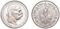 Austria, Franz Joseph I, 5 Corona, 1900, Vienna (KM 2807). Obverse very lightly wiped, otherwise lustrous, good...