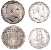 Edward VII, Halfcrown, 1905, Florin, 1903 (ESC 3571, 3579; S 3980, 3981) [2]. Both fine, rare	 £100-£120