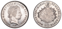 Hungary, War of Independence, 20 Krajczar, 1848kb, Kremnica (ÉH 1428; Husźar 2092; KM 432). Some very light...