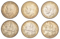 George V, Crowns (3), all 1935, Silver Jubilee (ESC 3654; S 4048) [3]. All with cabinet toning, extremely fine	...
