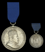 Coronation 1902, Natal issue (2), 51mm, silver, unnamed as issued, with suspension claw and small ring suspension;...