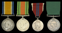 British War Medal 1914-20 (Cpl. A. E. Williams. 7th. Infantry.); Defence Medal; Coronation 1953, unnamed as issued;...