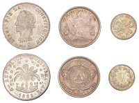 Miscellaneous, BOLIVIA, Republic, 8 Soles, 1862pts, Potosi (KM 138); HONDURAS, Republic, 50 Centavos, 1885,...