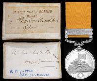 British North Borneo Company Medal 1897-1916, silver, 1 clasp, Punitive Expeditions (R. M. Little, Esq.) modern...