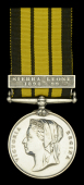 East and West Africa 1887-1900, 1 clasp, Sierra Leone 1898-99 (19474 Sgt. I. Wakefield, Rl: Engrs:) edge bruise,...