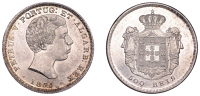 Portugal, Peter V, 500 Reis, 1856, Lisbon (Gomes 07.02; KM 494). Lustrous, good extremely fine	 £100-£120