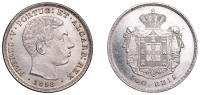 Portugal, Peter V, 500 Reis, 1858, Lisbon (Gomes 08.02; KM 498). Lustrous, good extremely fine	 £120-£150