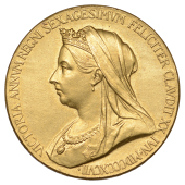 Victoria, Diamond Jubilee, 1897, a small gold medal by G.W. de Saulles, 26mm, 12.98g (W & E 3000A.2; BHM 3506; E...