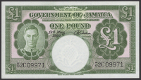 Government of Jamaica, £1, 19 May 1960, serial number 52C 09971, Richardson signature, fresh and original, central...