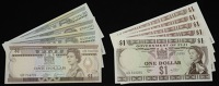 Government of Fiji, $1 (3), ND (1969 and 1971), prefixes A/1, A/3, and A/4, Central Monetary Authority of Fiji, $1...