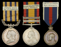 Three: Sergeant J. C. H. Klintworth, Umvoti Mounted Rifles

British South Africa Company Medal 1890-97, reverse...