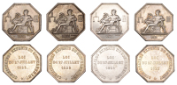 France, Louis Philippe I, Commissaires experts du governement, 1831, silver Jetons (4), by J. Domard, inscription...