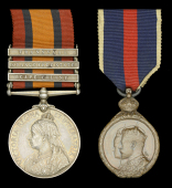 Pair: Sergeant Alfred Sampson, Thorneycroft’s Mounted Infantry

Queen’s South Africa 1899-1902, 3 clasps, Cape...