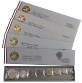 France, Fifth Republic, specimen Sets (5), all 1966, comprising 10 Francs to Centime, Paris (KM SS3) [Lot]. All as...