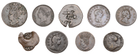 Miscellaneous, BARBADOS, ST JAMES, Sir Philip Gibbs Penny, 1788, Halfpenny, 1792  (KM. Tn8, Tn9); CYPRUS, Victoria,...