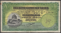 Palestine Currency Board, £1, 20 April 1939, serial number X156104, bright and original, graffiti in watermark...