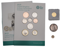 Victoria, Double-Florin, 1888 (ESC 2697; S 3923); Elizabeth II, Definitive Coins set, 2019, comprising Two Pounds to...