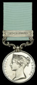 Army of India 1799-1826, 1 clasp, Bhurtpoor (Lieut. E. Swetenham. Sap. & Min.) short hyphen reverse, officially...