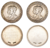 George VI, Coronation, 1937, a pair of uniface silver medals by W.H. Hassler Ltd., Birmingham, both 32mm, 15.31g,...