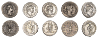 Septimius Severus (193-211), Denarius, 197-200, laureate head right, rev. Annona, draped, standing left, right foot...
