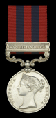 India General Service 1854-95, 1 clasp, Waziristan 1894-5 (765 Hosptl. Asstt. Rustan Ali Bl. Sappers & Miners) small...