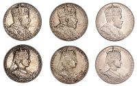 Edward VII, Coronation, 1902, a silver medal by G.W. de Saulles (3), all 31mm, 12.78g, 12.48g, 12.77g (W & E 5035A;...