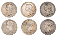 Victoria, Diamond Jubilee, 1897, a silver medal by G.W. de Saulles (3), all 26mm, 9.79g, 9.67g, 9.74g (W & E...
