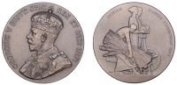 George V, British Empire Exhibition, 1925, a bronze medal by B. Mackennal and P. Metcalfe, crowned bust of George V...