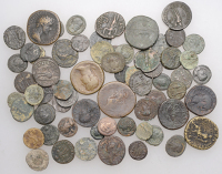 Marcus Aurelius (Caesar 139-161), Sestertius, 153-4, bare-headed and draped bust right, rev. Minerva, helmeted and...