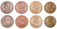 Victoria, Diamond Jubilee, 1897, a bronze medal by G.W. de Saulles (2), both 56mm (W & E 3000A.3; BHM 3506; E...