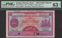 Barclays Bank (Dominion, Colonial and Overseas), Antigua, printer’s archival specimen $5, 1 March 1937, serial...