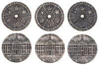 End of Production at Tower Hill, 1975, cast silver medals by R. Elderton for the Royal Mint (3), all 54mm, 172.91g...