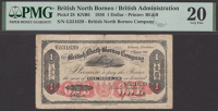 British North Borneo Company, $1, 1 January 1936, serial number G531639, Smelt and Beckett signatures, in PMG holder...