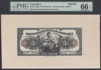 Banco Internacional de Costa Rica, obverse and reverse proofs for 1 Colon, ND (1918-35), without serial number or...
