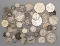 Miscellaneous, Miscellaneous World coins in silver (60), various types [60]. Varied state	 £150-£200