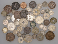 Miscellaneous, Miscellaneous British Colonial coins in silver (24) and base metals (25), various types [49]. Varied...