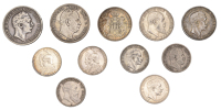 Germany, Hamburg, Free City, 3 Mark, 1909j, Hamburg (J 64; KM 620); together with other German coins in silver (10),...