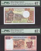 Republique de Djibouti, Banque Nationale, 1000 Francs, ND (1991), prefix T.004, Aden signature, also 1000, 2000,...
