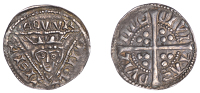Ireland, Edward I, Second coinage, Penny, a contemporary imitation (?), small closed e in legend, small face of...