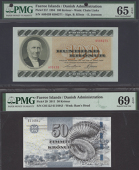 Faeroe Islands, Danish Administration, 100 Kronur, 1949 (1994), serial number A0943B 6586271, Klinte and Joensen...