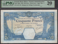 Banque de l’Afrique Occidentale, French West Africa, 50 Francs, Porto-Novo, 12 June 1924, serial number G.67 316,...