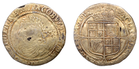 James I (1603-1625), A contemporary forgery of a Laurel, in the style of Third coinage, mm. lis, fourth bust,...