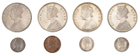 India, British India, Victoria, Victoria, Rupees (3), all 1862, type F/VII [Prid. A/I] (2), Calcutta, crowned and...