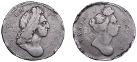 William and Mary (1688-1694), Pattern (?) for a Halfpenny, undated, unsigned, in copper, bust of William right, rev....