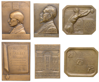 France, E. Faillet, 1911, a bronze plaque by V.-P. Davtel, 50 x 68mm; Armand Dureault, 1929, a bronze plaque by L....